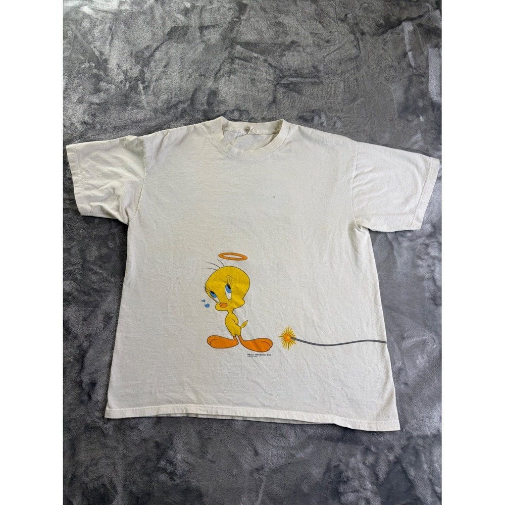 Warner Bros. Tweety Bird and Sylvester Dynamite Men's T-Shirt XL White